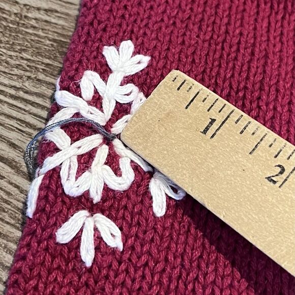 Mandal Bay Snowman Sweater Women’s Large Beaded Embroidered Snowman Mittens Zip - Picture 15 of 16